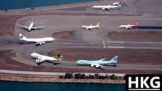 Best Plane Spotting Location Hong Kong Airport with Air Traffic Control [upl. by Shandy]