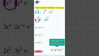 MULTIPLICACIÓN CON POTENCIAS DE IGUAL BASE [upl. by Jemima260]