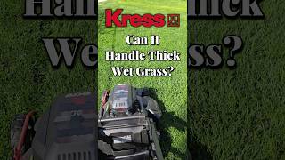 Watch The Kress 60V Lawn Mower Conquer Thick Wet Grass [upl. by Paris]