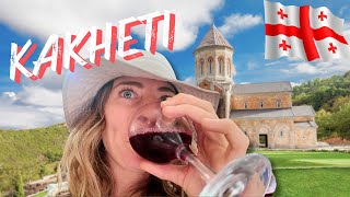 Exploring and drinking Georgias Kakheti Wine Region 🍷 Backpackers Day Tour from Tbilisi [upl. by Fanchan]