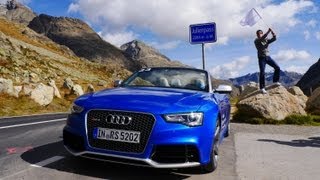 Audi RS5 Cabriolet quattro test drive review with landscape  Autogefühl Autoblog [upl. by Ardnauqal]