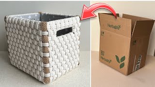 WHY BUY EXPENSIVE BASKETS IN STORES WHEN YOU CAN MAKE IT YOURSELF  IDEA FROM CARDBOARD [upl. by Thgiwed]