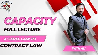 Capacity Minors only  A level  Law 9084  Contract Law  Paper 3  Lecture [upl. by Eulaliah]