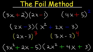 Foil Method Algebra Binomials Trinomials Polynomials Multiplication With Exponents [upl. by Caril]