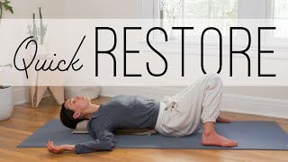 Quick Restorative Yin  Gentle Yoga Practice [upl. by Allenaj]