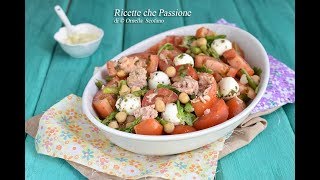 Insalata di ceci al tonno con asparagi e pomodori  Ricette che Passione [upl. by Baun749]