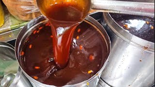 ठेलेवालेसे सिखे मीठा पाणी बनानाmeetha pani for pani puripanipuri pani recipehow to make pani puri [upl. by Adierf]