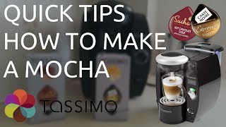 Quick Tips  How to make a Mocha using a Tassimo Machine [upl. by Neelcaj311]