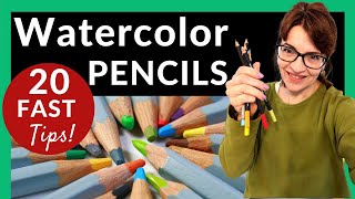 20 FAST Watercolor Pencil Tips to TRANSFORM Your Results [upl. by Stone194]