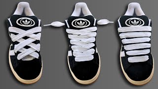 3 COOL WAYS TO LACE ADIDAS CAMPUS 00s  Adidas Campus Lacing [upl. by Goddart20]