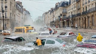 France now Flash flood in Cannes washes away people and cars Europe is shocked [upl. by Hylton373]