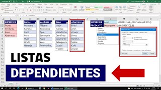 Listas Desplegables Dependientes con Rangos Dinámicos en Excel  Bien Explicado [upl. by Alviani]