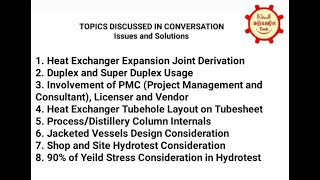 IampS DuplexSuper Duplex Usage Tubesheet Tubehole Layout Column Internals Shop and Site Hydrotest [upl. by Ditmore331]