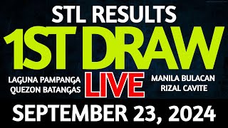 Stl Result Today 1st draw September 23 2024 STL Batangas Live [upl. by Aneehc]