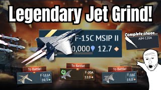 The MOST BROKEN Plane Grind🔥F15C MSIP II  My comp is on fire😭💀 Top Tier CHAOS Experience [upl. by Acim]