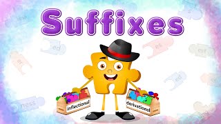 Suffix for Kids  What Are Suffixes  Suffixes s es er est ed ing ful less hood [upl. by Eemiaj]