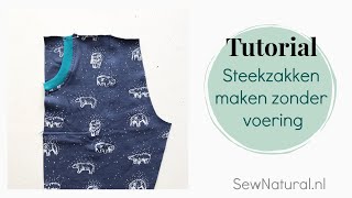 SteekZakken maken in een Broek of Rok  Zonder Voering [upl. by Wilbert]