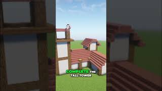 Incredible DIY Italian Minecraft Farmhouse with Tower 🏡✨ [upl. by Anirtak]