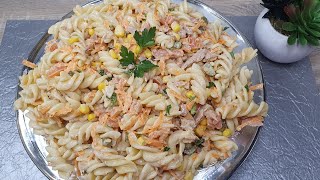 PASTA SALADE met TONIJN‼️ heerlijk recept en makkelijk👌👌 [upl. by Ynalem]