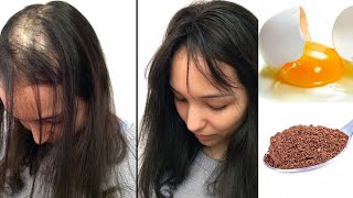 How to grow long thicken hair with egg yolk  1 Magic Trick Egg and Coffee mask [upl. by Veno]