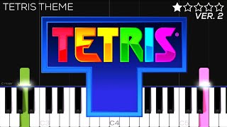 TETRIS Theme  EASY Piano Tutorial [upl. by Aneelad]