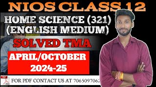 NIOS CLASS 12 HOME SCIENCE 321 TMA  NIOS HOME SCIENCE SOLVED TMA [upl. by Anomas]