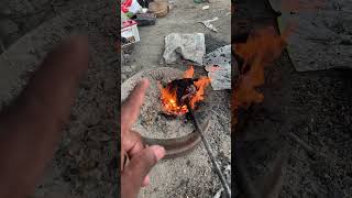 Goat head cleaning  Goat head fry  Golnaka Mandi Hyderabad streetfood viral shorts sheep [upl. by Capello]