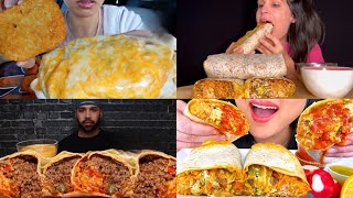 ASMR Burrito Mukbang Compilation 16  Burrito Asmr  Satisfying eating sounds [upl. by Stearn]