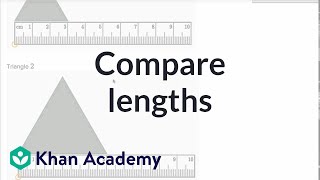 Comparing lengths  Measurement and data  Early Math  Khan Academy [upl. by Medovich]