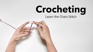 Easy Crochet Chain Stitch Tutorial [upl. by Telford]