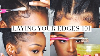 How to lay your edges for beginners  FabulousBre [upl. by Trip727]