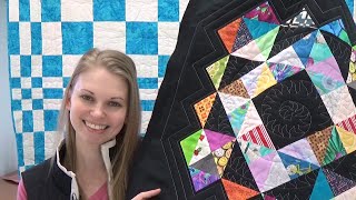 Walking Foot Quilting and Ruler Foot Quilting a Patchwork Mosaic Block [upl. by Devehcoy]