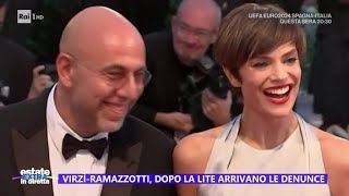 Estate in diretta VirzìRamazzotti la lite furiosa al ristorante e le denunce [upl. by Anaeg667]