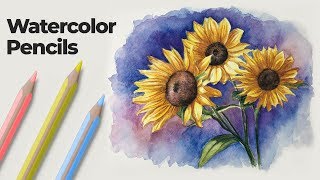 How to Use Watercolor Pencils  Techniques and Demonstration [upl. by Meedan]