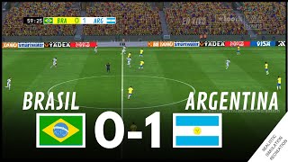 BRASIL vs ARGENTINA 01 HIGHLIGHTS • Simulación amp Recreación de Video Juego [upl. by Ecirpac]