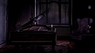 Halloween Spooky Piano Sounds With Rain Coming From a Haunted House [upl. by Yleen]