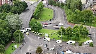 Hanley protestsriots drone footage Saturday afternoon 3rd August 2024 [upl. by Kat425]