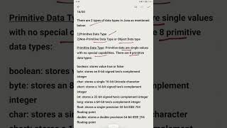 Explain different data types in Java  1650 javainterviewquestionsanswers [upl. by Girard653]