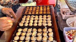 Cambodia’s Street Food Takoyaki Recipe Cake Japan food streetfood [upl. by Sidoon]