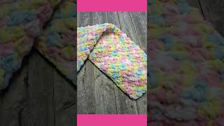 Easy Bernat Baby Blanket Yarn Crochet Pattern Confetti Afghan Quick Bulky crochet easycrochet [upl. by Swanhildas455]