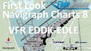 Navigraph VFR Charts First Flight EDDKEDLE  Real 737 Pilot [upl. by Devehcoy]