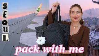 pack with me for SEOUL south korea long haul flight prep ft Sanrio amp Ulivary haul [upl. by Mal]