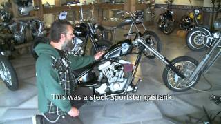 HarleyDavidson Sportster turns into a KICKASS Chopper [upl. by Ahseim]