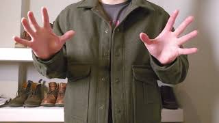 Warmest 24oz Wool jacket Filson Mackinaw Wool Work Jacket Unboxing [upl. by Otsuaf9]