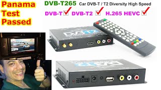 Incar digital tv receiver DVBT DVBT2 H264 H265 HEVC tuner STB in Panama client test feedback [upl. by Acinorej]