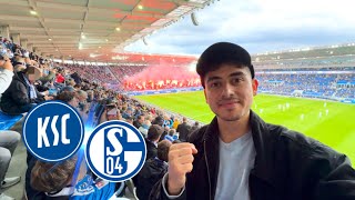 „Spitzenreiter Spitzenreiter hey hey“🔵⚪️ Pyroshow🧨  KARLSRUHER SC vs FC SCHALKE 04  Stadionvlog [upl. by Anahgem]