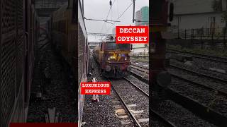 Deccan Odyssey luxurious train arriving at Mumbai CSMT travel wag5 luxuriousexpress csmt [upl. by Halyhs]