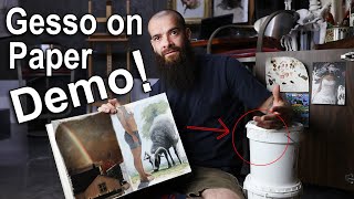 How I Apply Gesso on Paper to Paint With Oils Cesar Santos vlog 094 [upl. by Jackqueline]