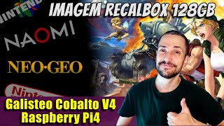 Review Imagem Galisteo Cobalto V4 Recalbox 128gb para Raspberry Pi4 com gameplay Jaguar 3DO etc [upl. by Bathesda544]