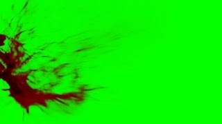 Blood Splatter II green screen  free use [upl. by Enomes920]